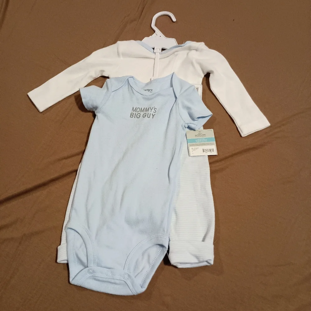 NWT Carters 3pc Elephant Baby‎ Boy Set